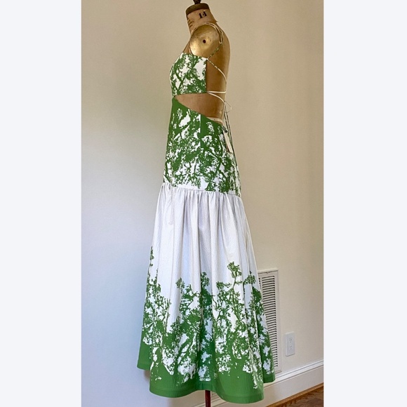 Silvia Tcherassi Shannon Green Cyprus printed Cotton Dress Sz L New with… - Picture 12 of 15